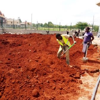 landscaping  in progress