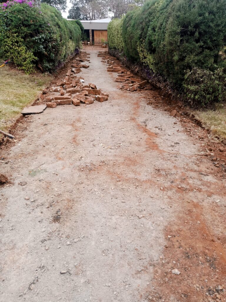 Ground preparation for cabro paving