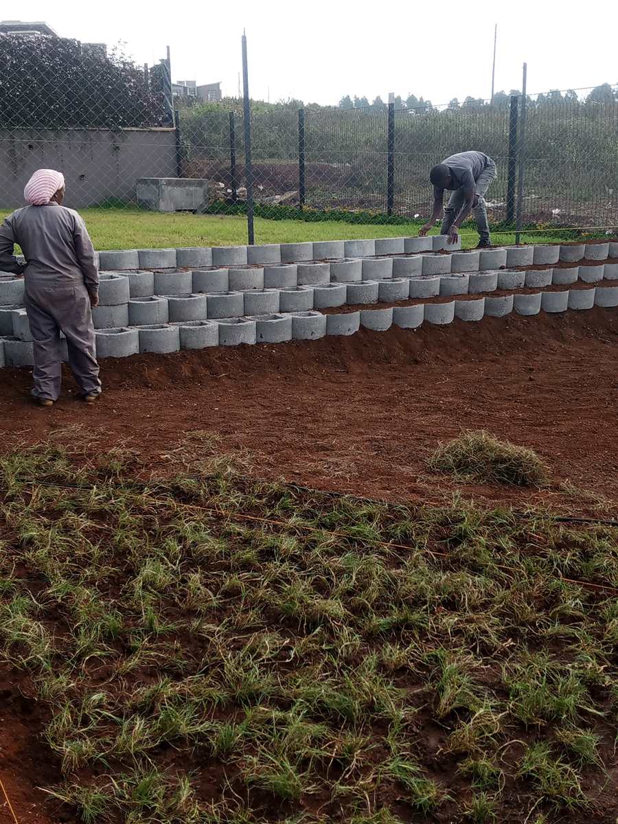 retaining wall complete