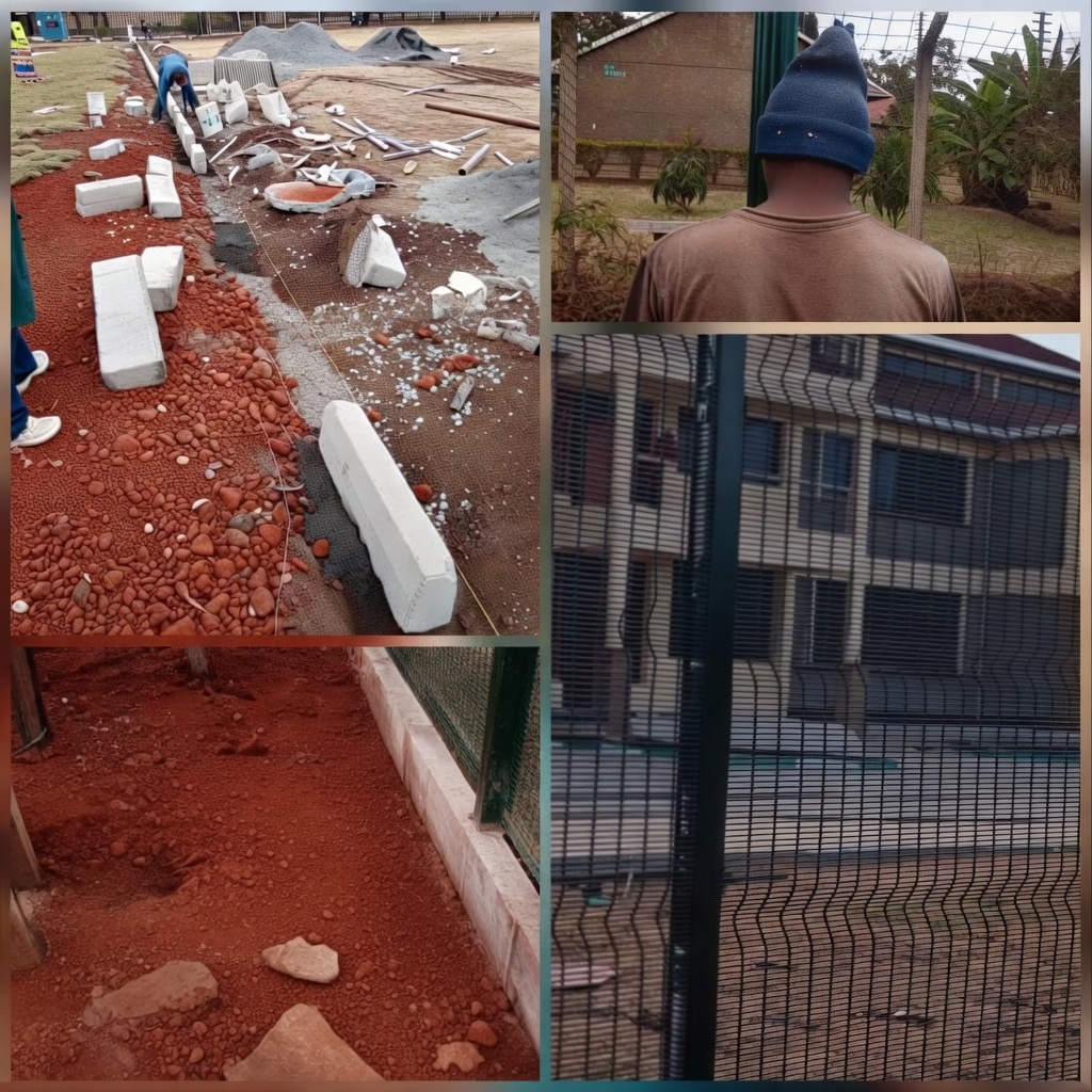 Clear view fence installation