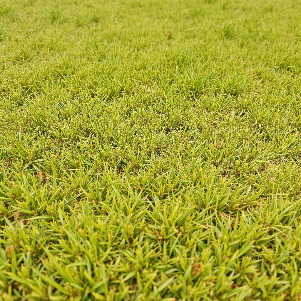 Yellow drought-stressed lawn
